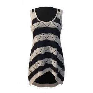 Cecico Women's Navy & White Bolero Shrugs Boho Crochet Lace‎ Size Small